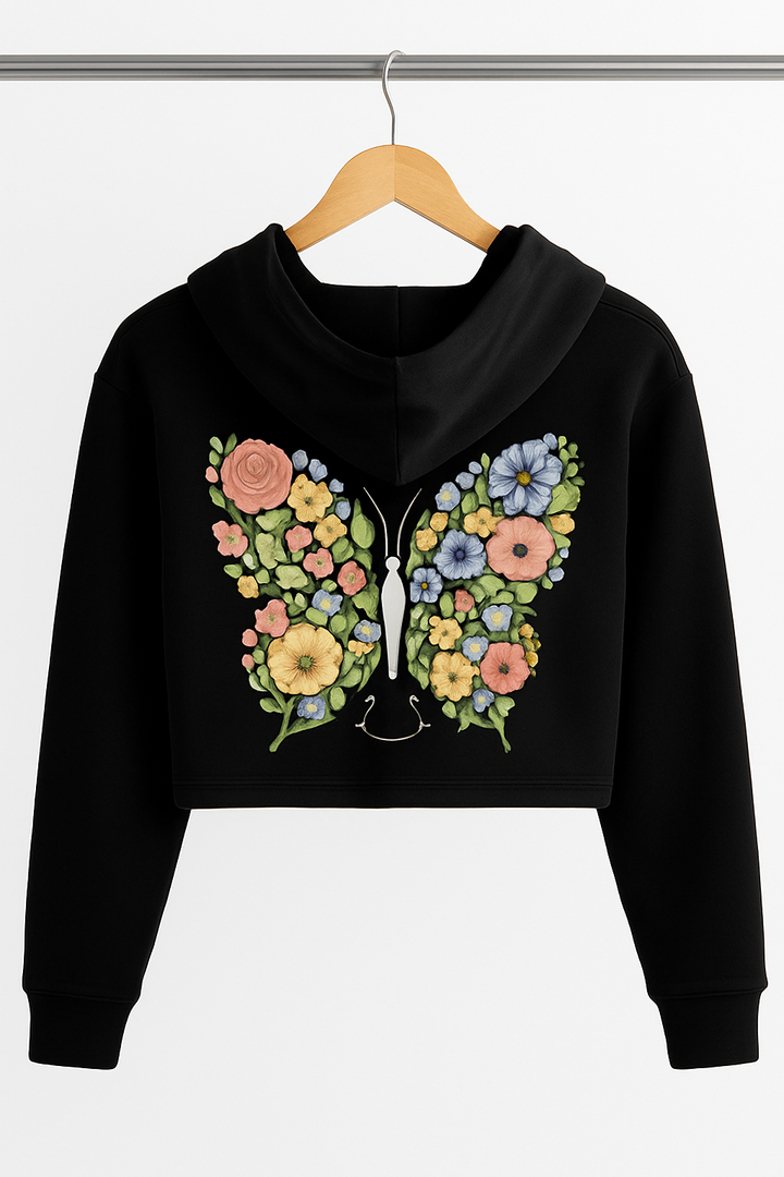 Bloom with Grace Cropped Hoodie