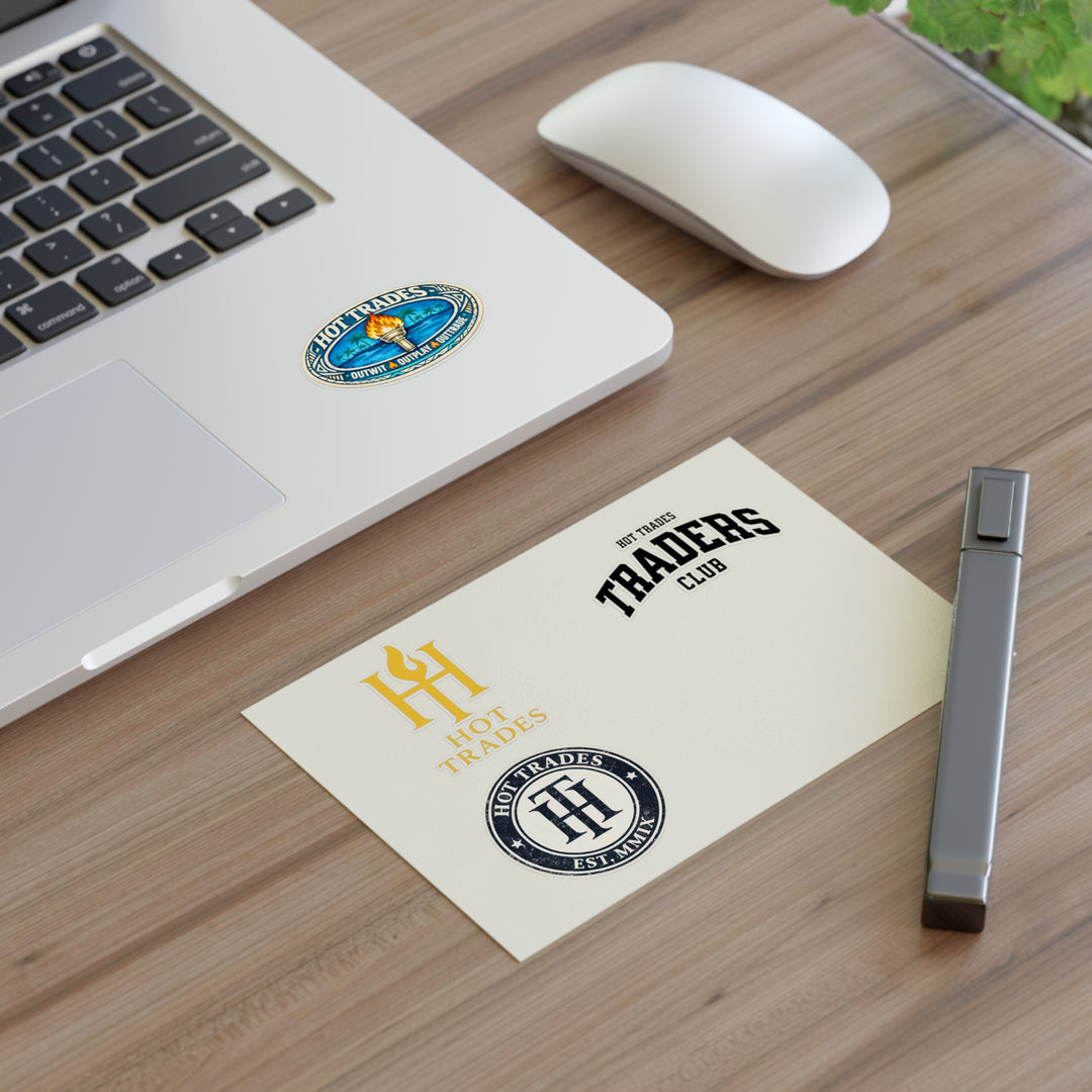 Hot Trades Sticker Sheet – Traders Club Logo Decals (4-Pack)