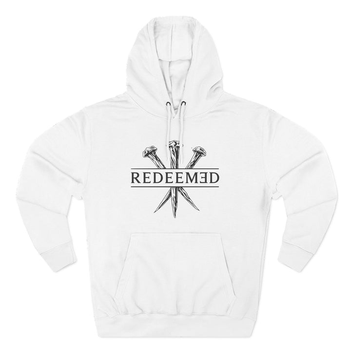 Redeemed Hoodie — Christian Faith Cross Nails Graphic Pullover