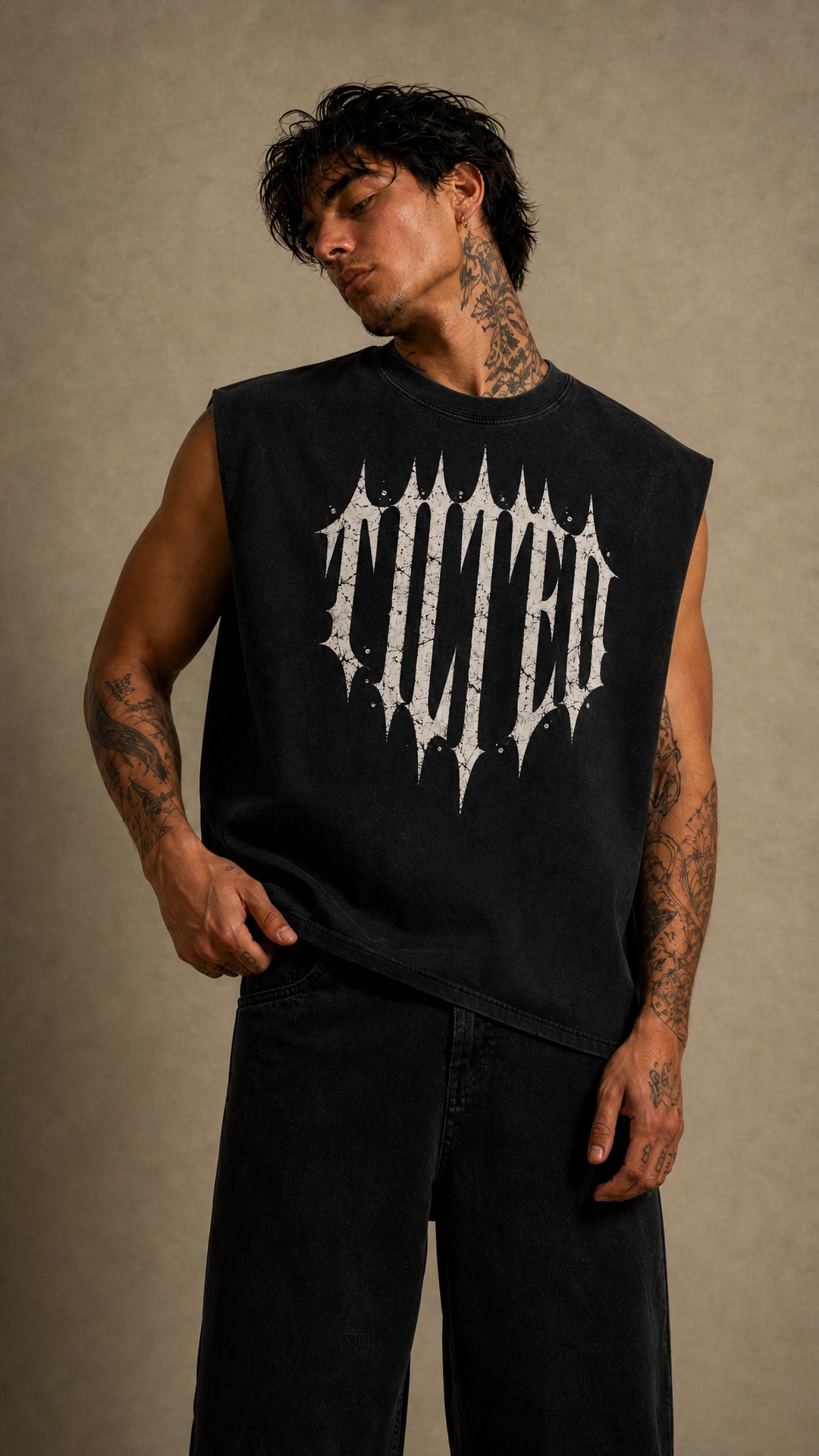 Tilted French Terry Boxy Tank Top
