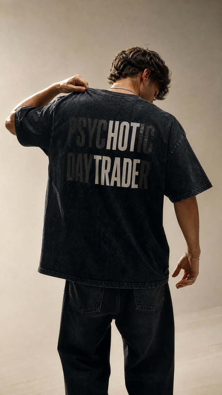 Psychotic Daytrader - Snow Washed Oversized T-Shirt