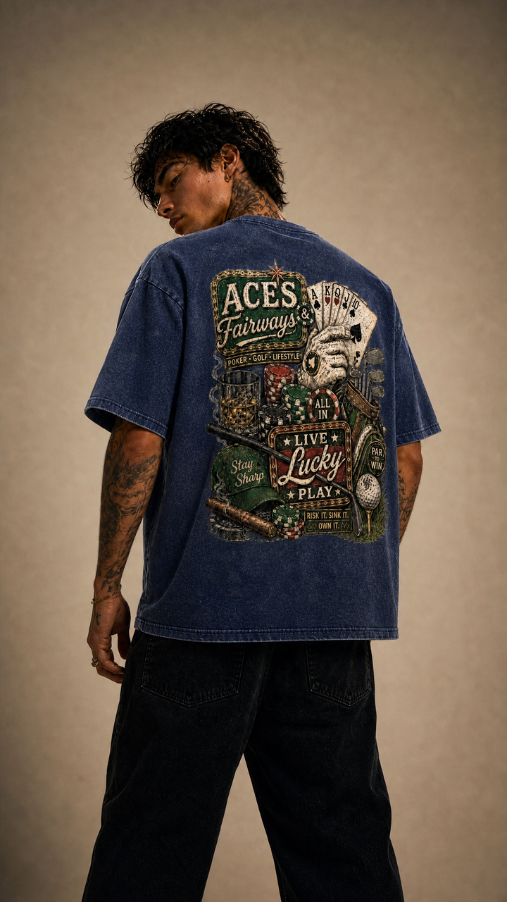 Aces &amp; Fairways - Snow Washed Tee