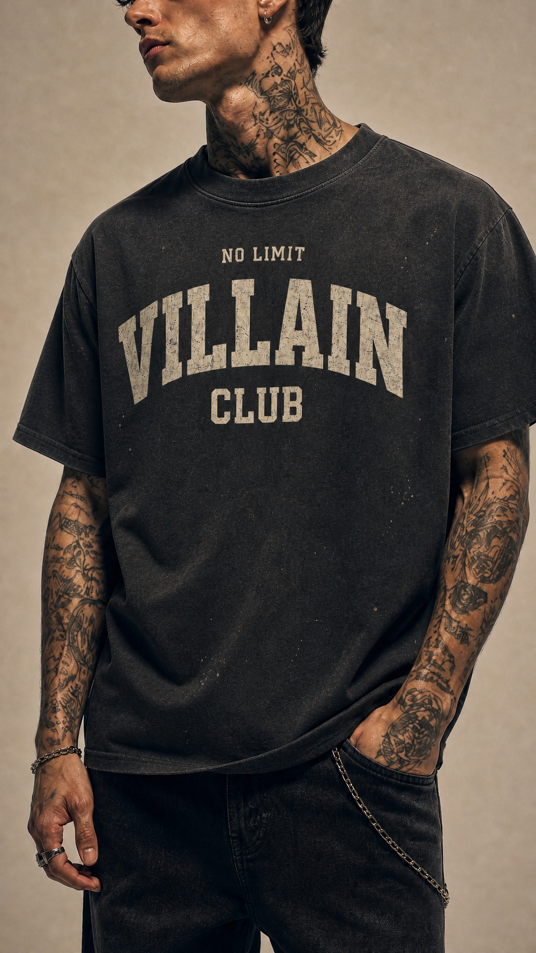 Villain Club Sunfade Paint Splatter T-Shirt