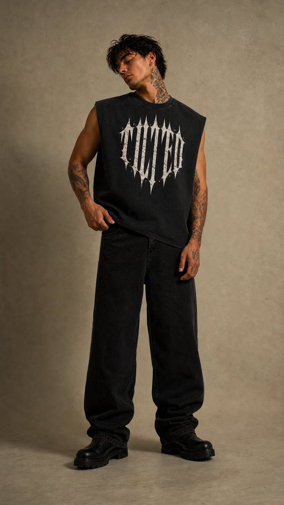 Tilted French Terry Boxy Tank Top