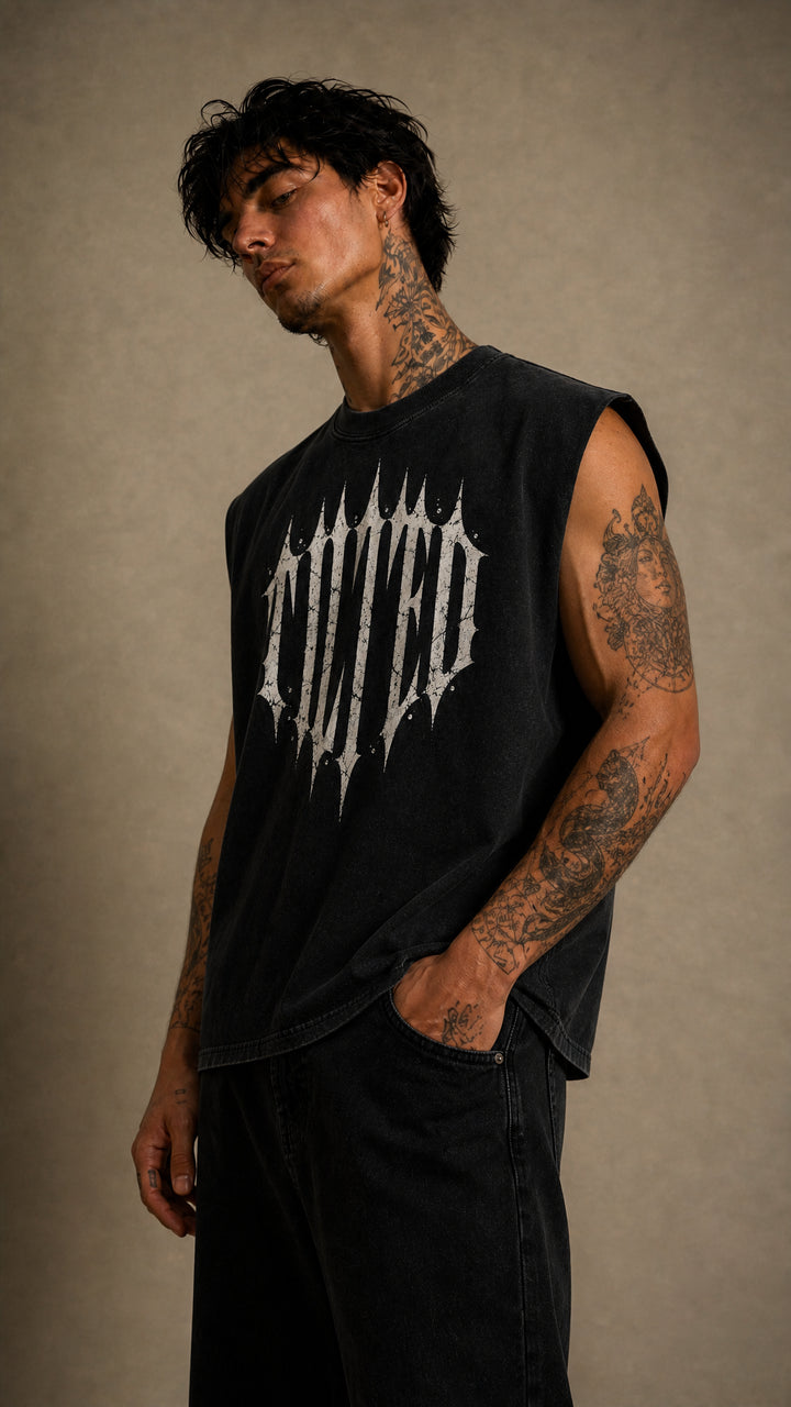 Tilted French Terry Boxy Tank Top